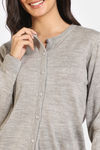 Zivame Retro Peek Jumpers Flat Knit Loungewear Top - Neutral Gray — thumbnail 5